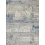 Modern Rustic Textures Ivory Blue Synthetic Area Rug 9'3" x 12'9"