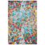 Luxor 8' x 10' Blue and Multicolor Hand-Knotted Viscose Area Rug