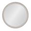 Elegant 28" Distressed Gray Circular Wood Wall Mirror