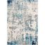 Blue and Gray Abstract Modern Synthetic Area Rug