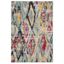 Gray and Multicolor Abstract Ikat Print 6' x 9' Area Rug