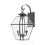 Charleston Elegance Charcoal Lantern with Clear Beveled Glass