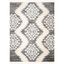 Ivory and Grey Diamond Shag 8' x 10' Area Rug