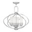 Elegant Mini 4-Light Chandelier with Brushed Nickel Finish and Satin White Glass