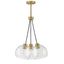 Lark Rumi Contemporary 3-Light Globe Pendant in Lacquered Brass