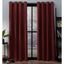 Chili Red Polyester Room-Darkening Grommet Curtain Panel Pair