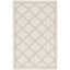 Ivory Beige Geometric Quatrefoil 4' x 6' Synthetic Area Rug