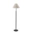 Jeremy Black Floor Lamp with White Pleated Shade