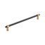 Matte Black and Bronze 12-5/8" Modern Industrial Bar Pull