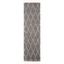 Ivory and Grey Moroccan Fringe Shag Runner Rug