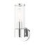 Polished Chrome Dimmable Sconce with Clear Glass Shade