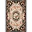 Ivory and Black Floral Wool Hand-Hooked Area Rug