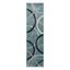 Blue Abstract Synthetic Easy Care Area Rug