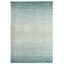 Handmade Blue Ombre Stripe Wool Rug 5' x 7'