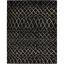 Grafix Black and Cream Moroccan Pattern Area Rug