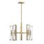 Winfield 10-Light Warm Brass and Glass Chandelier