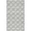 Ivory and Black Flat Woven Wool Rectangular Rug, 5' x 8'