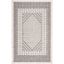 Natura Blue and Cream Handwoven Wool Area Rug 6' x 9'