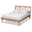 Galvin Brown Wood Queen Platform Bed with Adjustable Headboard