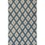 Slate Blue Hand Tufted Wool Ikat Rug, 3'6" x 5'6"