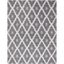 Ivory and Dark Grey Hand-Tufted Wool Area Rug