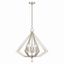 Polished Nickel Diamond 6-Light Chandelier