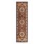 Burgundy Synthetic Medallion Washable Runner Rug 2' x 10'