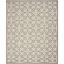 Ivory Grey Geometric 6' x 9' Easy-Care Synthetic Area Rug