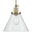 Hinton 12.5" Vintage Brass Seeded Glass Pendant Light