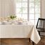 Ivory Textured Polyester Rectangular Tablecloth 52" x 70"