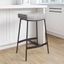 Feather Grey Upholstered Saddle Seat Backless Bar Stool