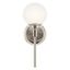 Polished Nickel Opal Glass Dimmable Wall Sconce