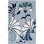 Blue and Ivory Floral Hand-Tufted Wool Area Rug