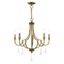 Antique Brass 5-Light Mini Crystal Chandelier