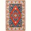 Hand-Tufted Ivory and Rust Wool Rectangular Area Rug