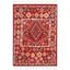 Red and Ivory Medallion Boho Cotton Area Rug 3' x 5'