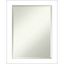 White Rectangular Framed Bathroom Vanity Mirror