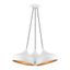 Shiny White and Gold Aluminum 3-Light Pendant