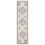 Ivory and Black Wool Tribal Runner Rug, 2'3" x 9'