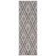 Reversible Gray Geometric Cotton-Blend Easy-Care Runner Rug