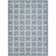 Handmade Blue Floral Rectangular 6' x 9' Stain-Resistant Synthetic Rug