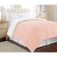 Twin Blush and White Reversible Down Alternative Comforter Set