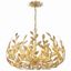 Antique Gold 6-Light Chandelier with Crystal Accents