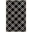 Black and Ivory Hand-Tufted Wool Geometric Area Rug