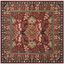 Antiquity Red/Multi 6' Square Hand-Tufted Wool Area Rug