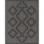 Charcoal Geometric Synthetic Indoor/Outdoor Rug 6'6" x 9'