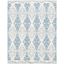 Kenya Blue and Ivory Hand-Knotted Wool 8' x 10' Area Rug