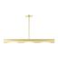 Novato Satin Brass 3-Light Linear Chandelier with Tubular Shades