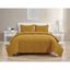 Gold King Reversible Microfiber Quilt Set with Shams