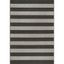 Reversible Black Stripe Synthetic 6'3" x 9'2" Outdoor Rug